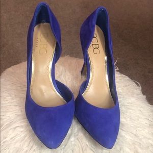 BCBG indigo purple heels